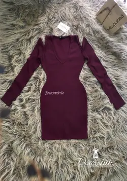 پیراهن کوتاه زرشکی / MISSGUIDED کد152