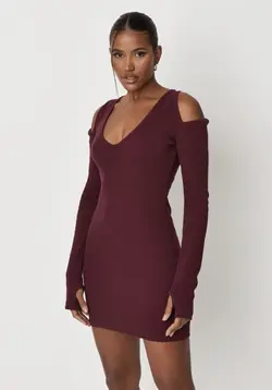 پیراهن کوتاه زرشکی / MISSGUIDED کد152