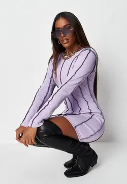 پیراهن کوتاه دوخت برجسته / MISSGUIDED کد147
