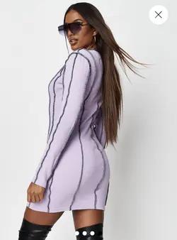 پیراهن کوتاه دوخت برجسته / MISSGUIDED کد147