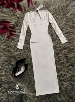 پیراهن ماکسی کرم MISSGUIDED کد 257