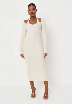 پیراهن ماکسی کرم MISSGUIDED کد 257