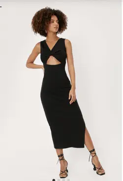 پیراهن ماکسی کبریتی ضربدری / NASTY GAL کد 162