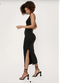 پیراهن ماکسی کبریتی ضربدری / NASTY GAL کد 162