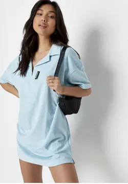 تونیک مخمل آبی / MISSGUIDED کد 183