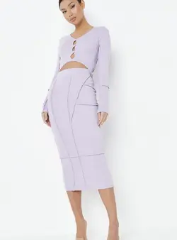 دامن کبریتی دوخت برجسته MISSGUIDED کد 273