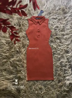 پیراهن سه دکمه آجری NASTY GAL کد 278