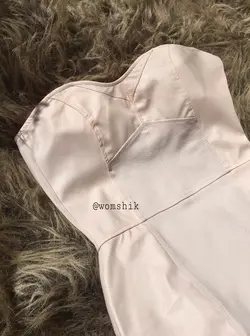 پیراهن دکلته چرم دوزی کد 240