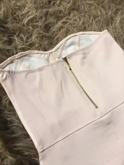 پیراهن دکلته چرم دوزی کد 240