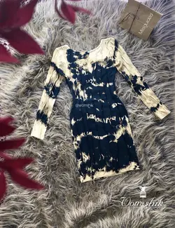 پیراهن آبرنگی پشت باز / MISSGUIDED کد 201