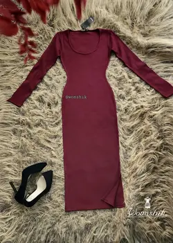 پیراهن ماکسی زرشکی NASTY GAL کد 336