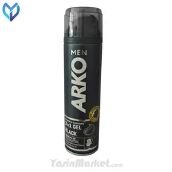 ژل اصلاح آرکو 2 در 1 مدل Black سیاه حاوی زغال 200 میل