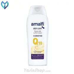 بادی میلک آمالفی مدل Coenzyme Q10 با ترکیب کوآنزیم Q10 حجم 500 میلی لیتر