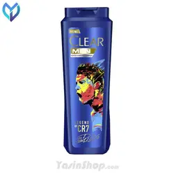 شامپو مردانه کلیر مدل Legend CR7 ضد شوره با ترکیبات زغال چوب و نمک دریا حجم 600 میلی لیتر