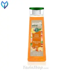 شامپو آمالفی طبیعی مدل Melocoton Peach با هلو ورا حجم 400 میلی لیتر - فروشگاه اینترنتی یاسین مارکت