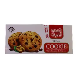 شیرینی کوکی با کشمش و مغز گردو 35 گرم 12 عددی نادری