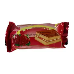 کیک دولایه توت فرنگی شیرین عسل 30 گرمی