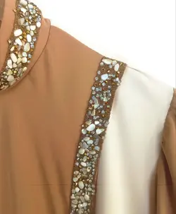 مانتو پیراهن مجلسی سنگ دوزی شده
