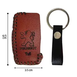 کاور ریموت چرمی سه دکمه پژو پارس TU5 کد 0119 | زینو اسپرت