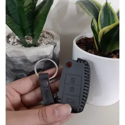 کاور ریموت چرمی سه دکمه پژو پارس TU5 کد 0120 | زینو اسپرت