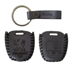 کاور ریموت چرمی دو دکمه پژو پارس TU5 کد 0114 | زینو اسپرت