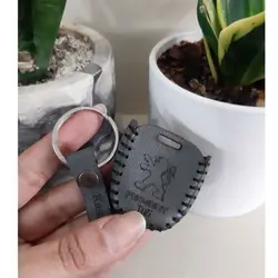 کاور ریموت چرمی دو دکمه پژو پارس TU5 کد 0114 | زینو اسپرت