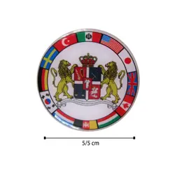 برچسب خودرو طرح 12 پرچم و شیر