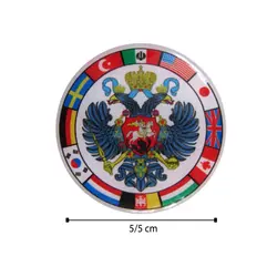 برچسب گرد خودرو طرح 12 پرچم