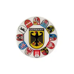 برچسب خودرو گرد طرح عقاب کد 6054 | زینو اسپرت