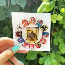 برچسب خودرو گرد طرح عقاب کد 6054 | زینو اسپرت