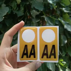 برچسب دور قفل خودرو طرح AA کد 0032