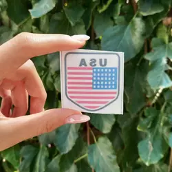 برچسب شیشه خودرو طرح آمریکا سایز کوچک کد 9026 | زینو اسپرت