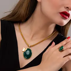 ست گردنبند و انگشتر سبز ۴۱۱۲۷۰