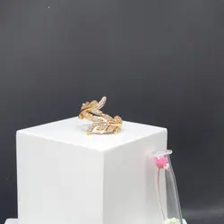 انگشتر طلایی خوشه گندم طرح جواهر 41104