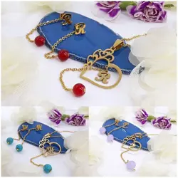 نیم ست عشق با حرف و آویز