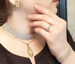 ست کامل دوبل نگین دار