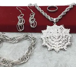 سرویس کامل نقره ای خورشید با برش کاری ظریف