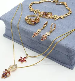 ست کامل دوبل نگین رنگی