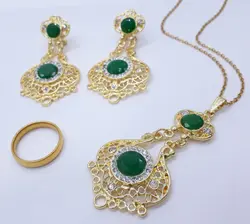 نیم ست عربی نگین سبز