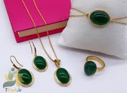 ست نگین اتریشی سبز