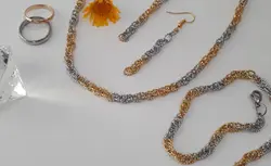 ست کامل زنجیر شلوغ دو رنگ