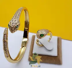 ست زیبای دستبند و انگشتر مار