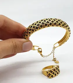 ست دستبند و انگشتر مارکازیت پشت باز