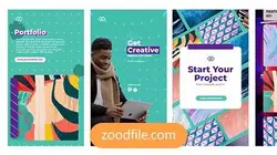 پروژه آماده افترافکت استوری اینستاگرام متحرک