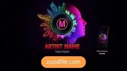 پروژه آماده افترافکت اکولایزر موزیک رنگارنگ