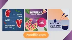 پروژه آماده پریمیر پست اینستاگرام رستوران