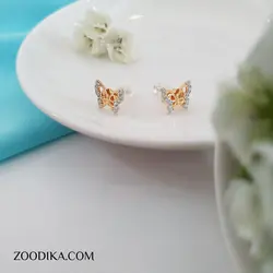 گوشواره میخی زنانه ژوپینگ مدل پروانه کد S1AAC-4-1