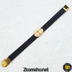 دستبند چرم نماد ماه مهر (ترازو)