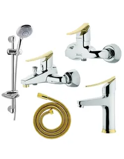 ست پنج تکه درخشان مدل لوکس طلایی