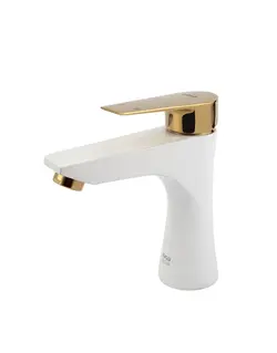 شیر روشویی کسری مدل الیزابت سفید طلایی